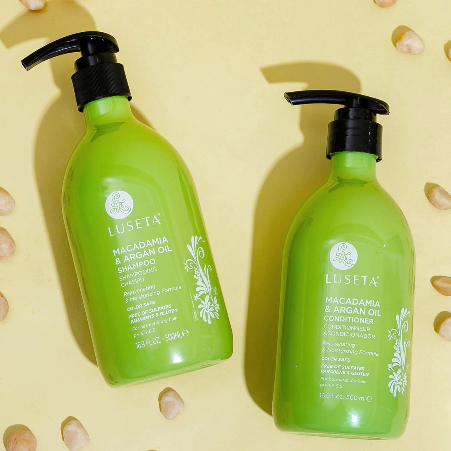 Set gội xả LUSETA Macadamia &amp; Argan Oil 500ml