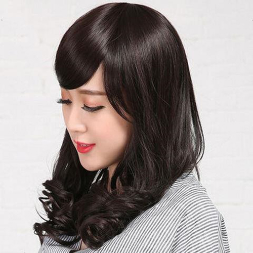 Tóc giả trung niên nữ xoăn lửng L501 ❤️FREESHIP❤️ tóc lửng cả đầu, tóc bộ cả đầu, tặng lưới chụp