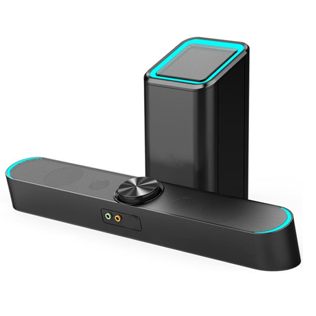 Loa Thanh Nghe Nhạc Siêu Trầm Kết Nối Bluetooth Gaming Soundbar D238 Ke m Cục BASS, Cổng Kết Nối USB, Jack 3.5 Dùng Cho Máy Vi Tính PC, Laptop, Tivi