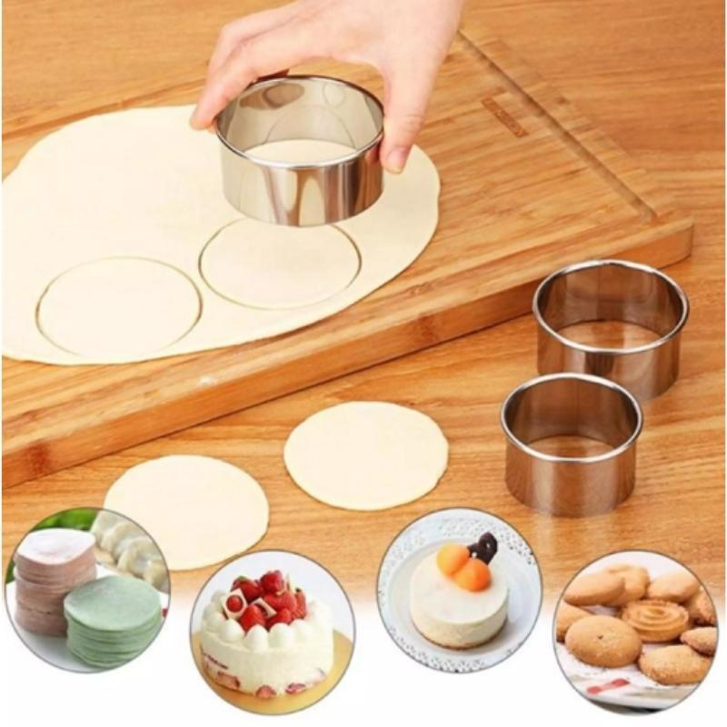 Khuôn RING Mousse Cookies Cutter KHUÔN Nhấn Bánh Quy Hình Tròn Theo Bộ