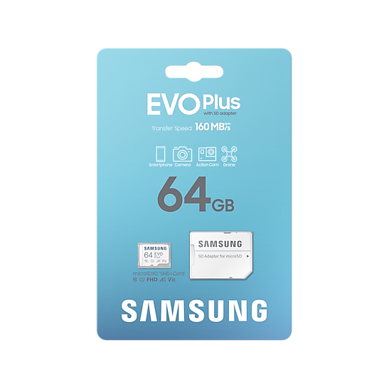 Thẻ Nhớ Micro SD Samsung UHS-I EVO Plus NEW 2024 180 MB/s Kèm Adapter - Hàng Chính Hãng