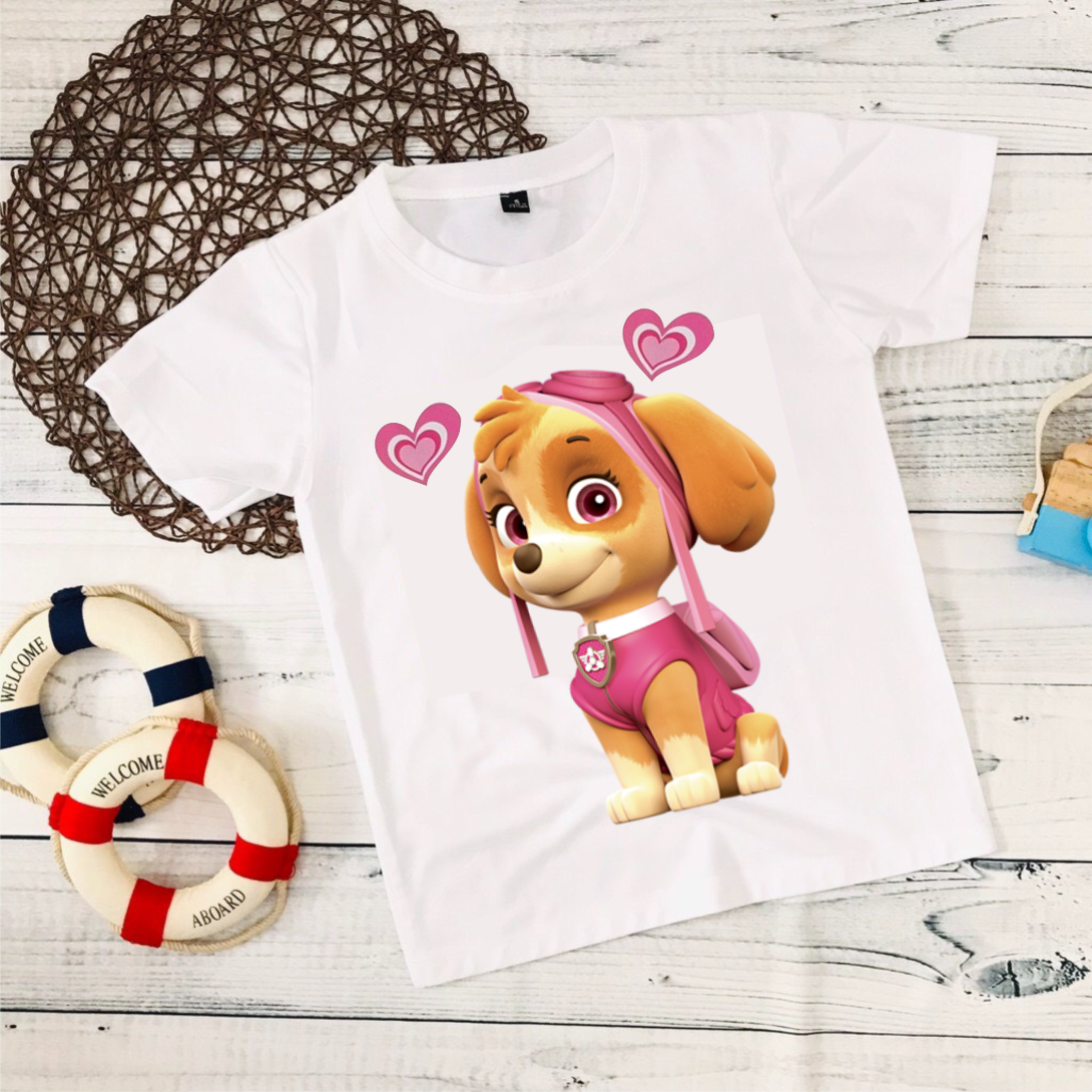 Áo thun đội chó cứu hộ Paw Patrol tay ngắn cho bé trai bé gái