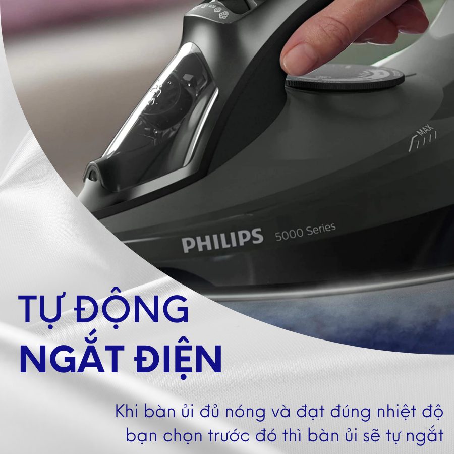 Bàn là, bàn ủi hơi nước cầm tay Philips DST5040, công suất 2600W, bảo hành 2 năm | Hàng chính hãng