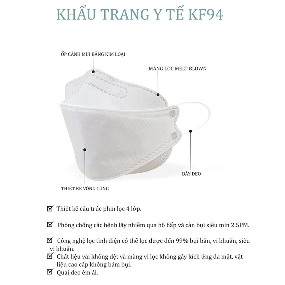 Thùng 300 Khẩu trang KF94 4D Ami Mask 4 lớp kháng khuẩn lọc bụi mịn cao cấp