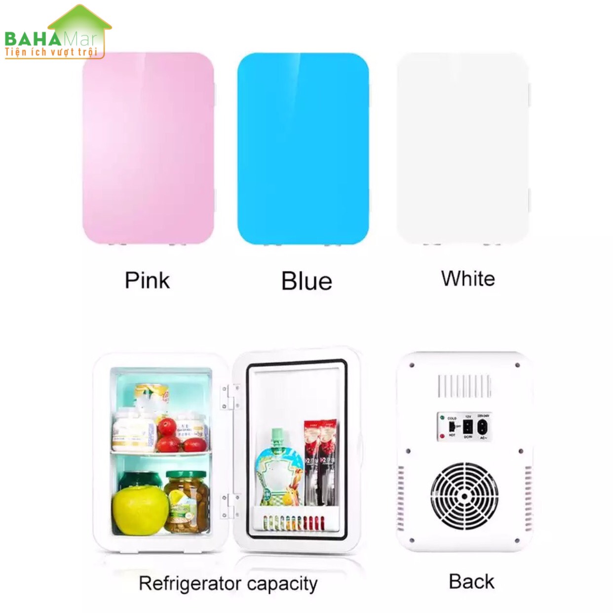 TỦ LẠNH MINI 8L ĐỂ XE Ô TÔ, VĂN PHÒNG, PHÒNG NGỦ "BAHAMAR"