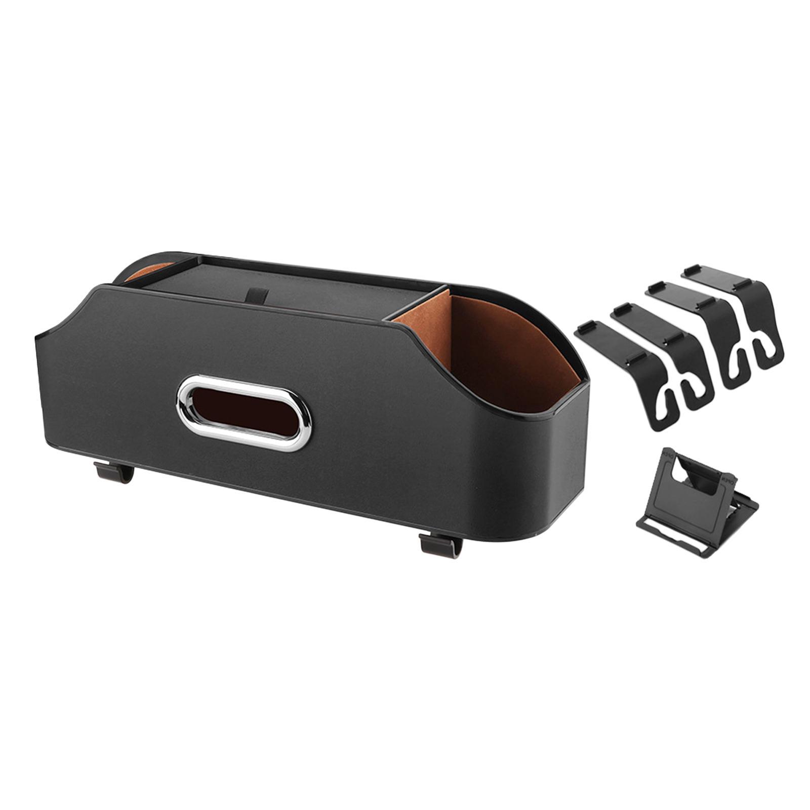 Car Seat Back Organizer Tissue Holder Backseat Storage Box Convenient Easy Installation Storing Paper Towels 2 Cup Holder