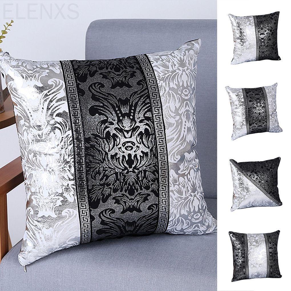 Floral Pattern Pillow Case Sofa Throw Cover Pillowcase Pillowslip Contrast Color Pillows Decor ELEN