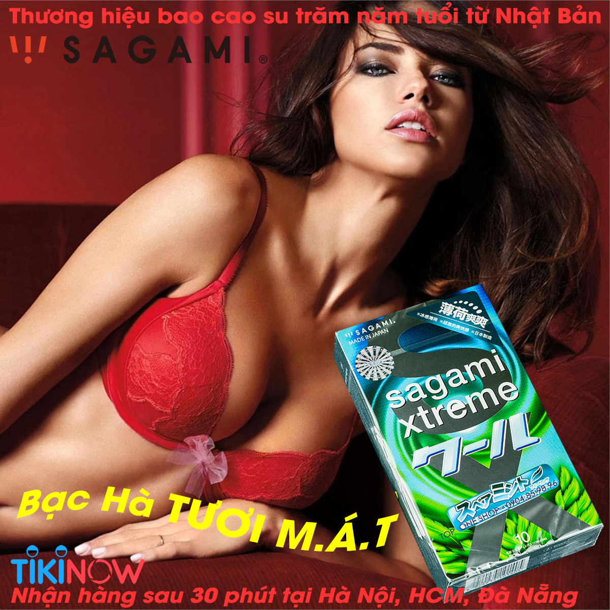 Bao Cao Su Gai Kéo Dài Thời Gian Của Nhật Bản Sagami Xtreme Feel Long Không Mùi Cao Su - Tặng 1 Chiếc BCS Power Men - Che Tên Sản Phẩm