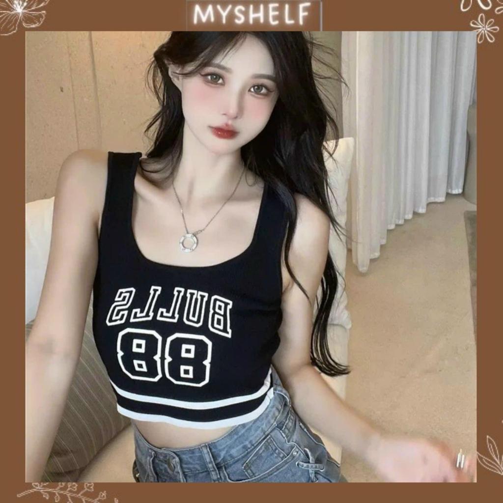 Áo 2 dây croptop cotton nữ sẵn đệm ngực cá tính, áo tập gym chạy bộ thể thao kiểu nữ