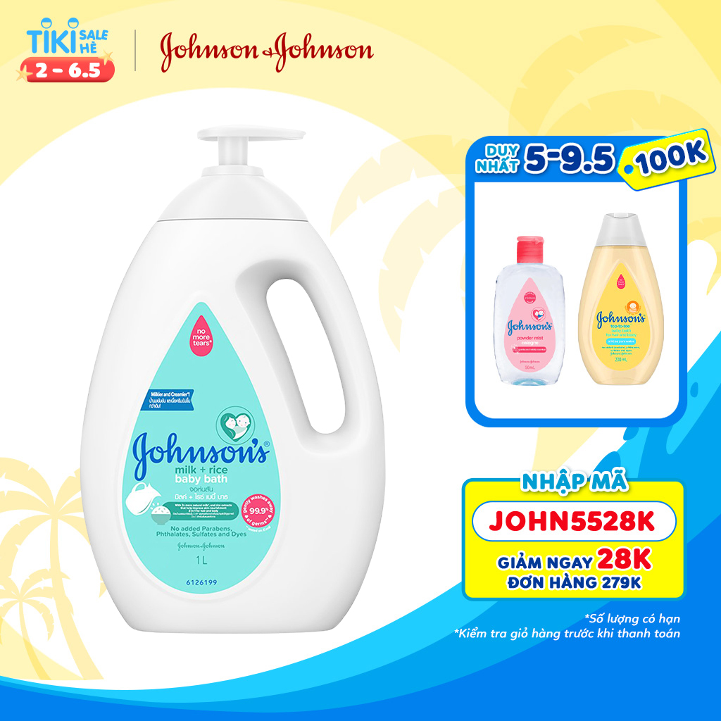 Sữa tắm Johnson's Baby chứa sữa và yến mạch (1000ml)