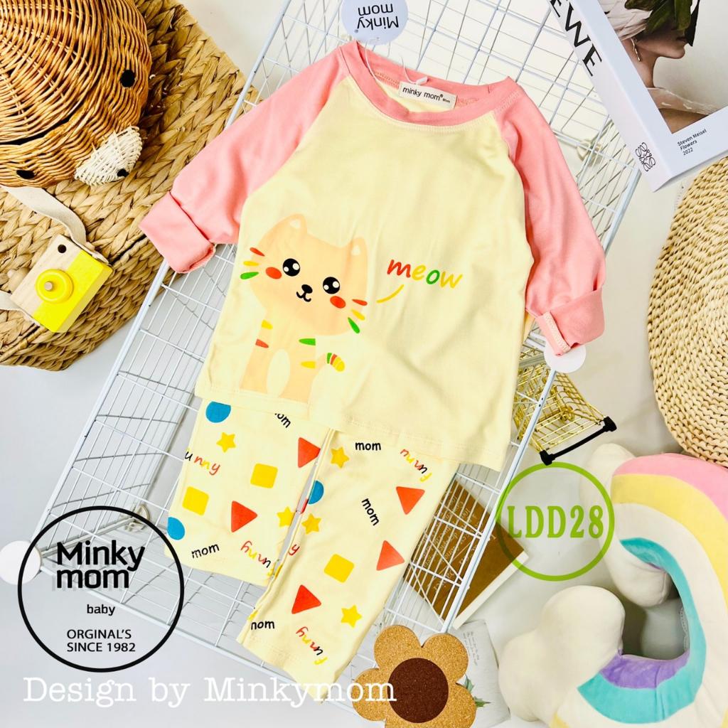 Bộ Dài Tay Cho Bé LDD28 Đồ Bộ Thun Lạnh Cao Cấp Mềm Mịn Thoáng Mát Hàng Chuẩn Loại 1 MINKY MOM Dễ Chịu, Thoải Mái Cho Bé