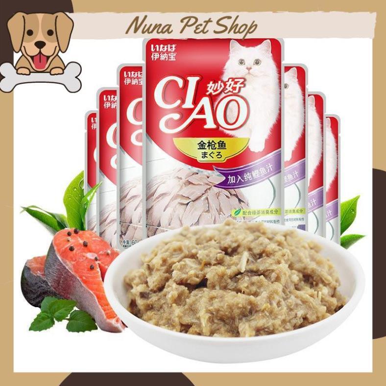 Pate Ciao dành cho mèo thơm ngon, bổ dưỡng (Gói 60g)