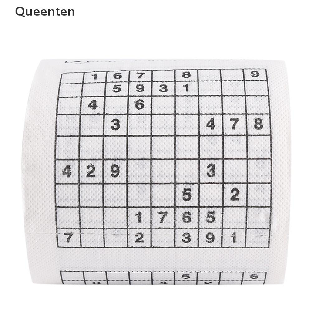 Queenten Novelty Funny Number Sudoku Printed Toilet Paper Bath Tissue Gift1 Roll 2 Ply  QT