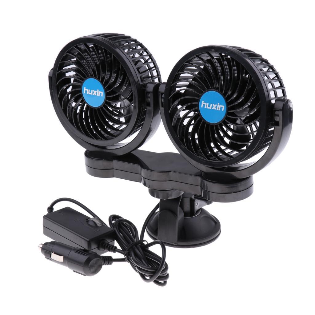 360° Rotatable 4.5” 12V Fan Cooling Air Fan Dashboard Electric Car Fan