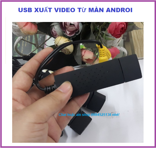 Dây xuất outvideo cho màn android oto,USB VIDEO OUT Jack video out cho màn hình android.