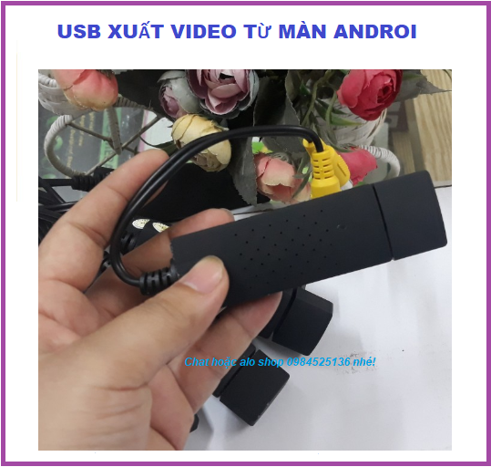 dây xuất outvideo cho màn android oto,USB VIDEO OUT Jack video out cho màn hình android.