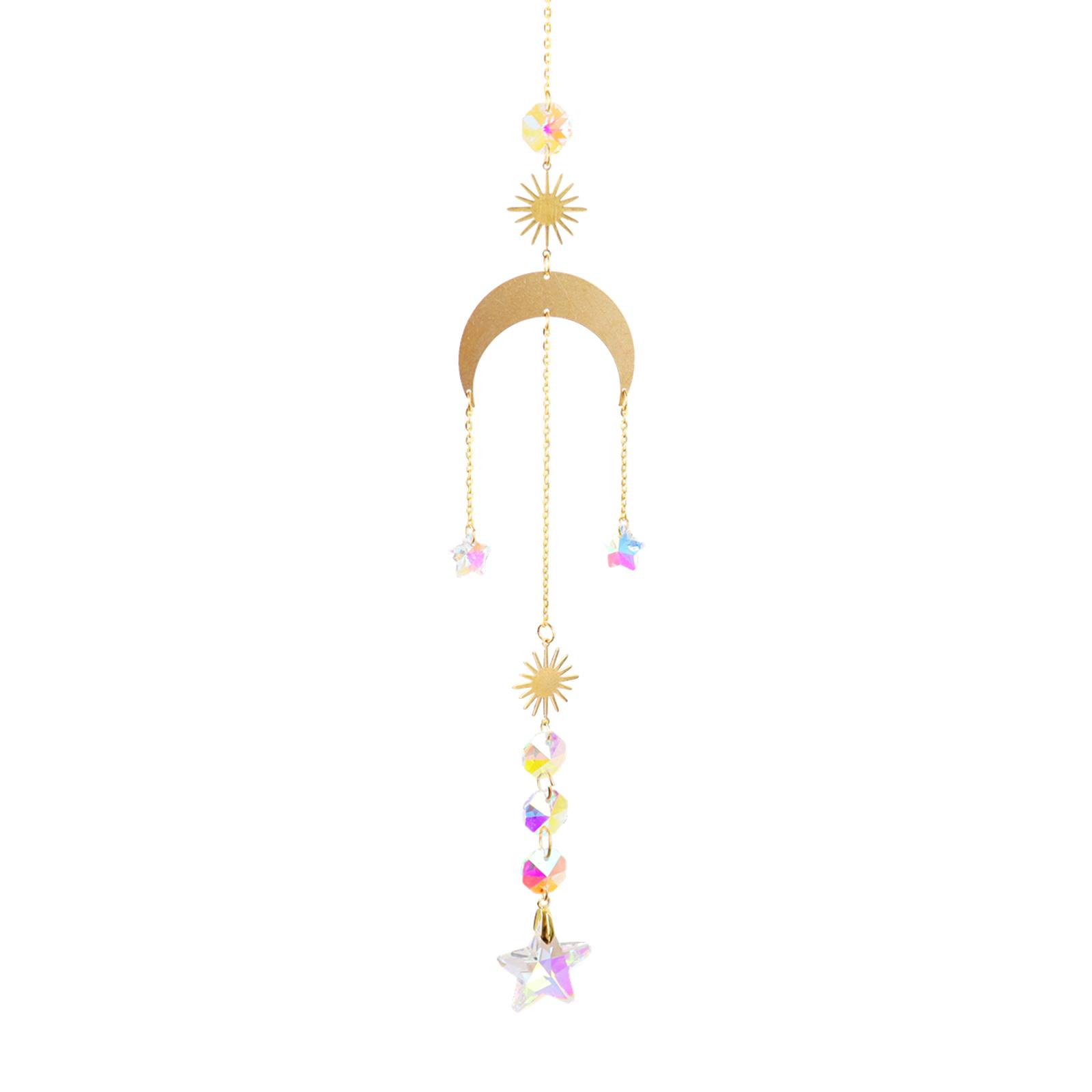 Crystal  Wind Chime Home Hanging Fengshui Outdoor Decor  Style 1