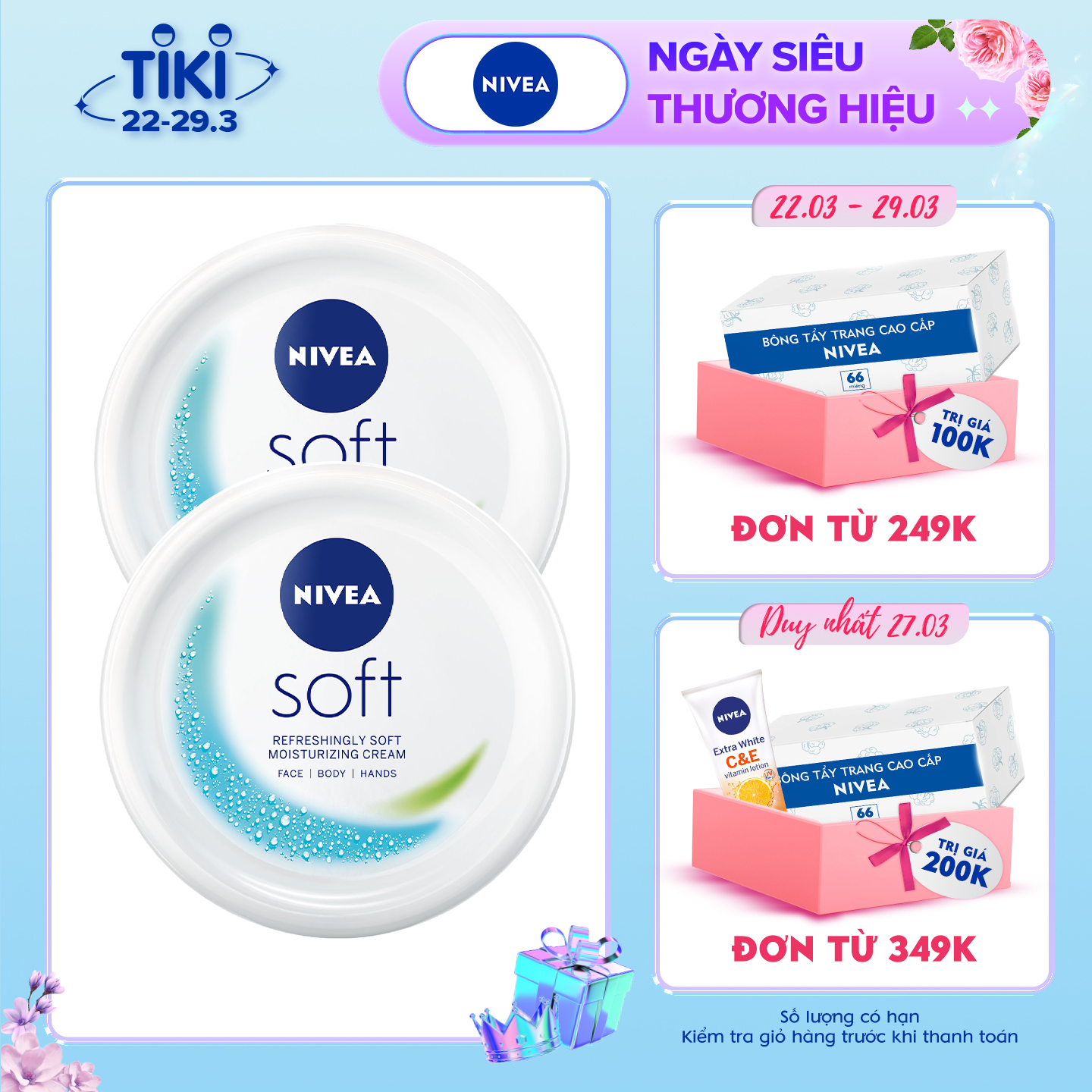 Combo 2 Kem Dưỡng Mềm Da Nivea 89054 (50ml)