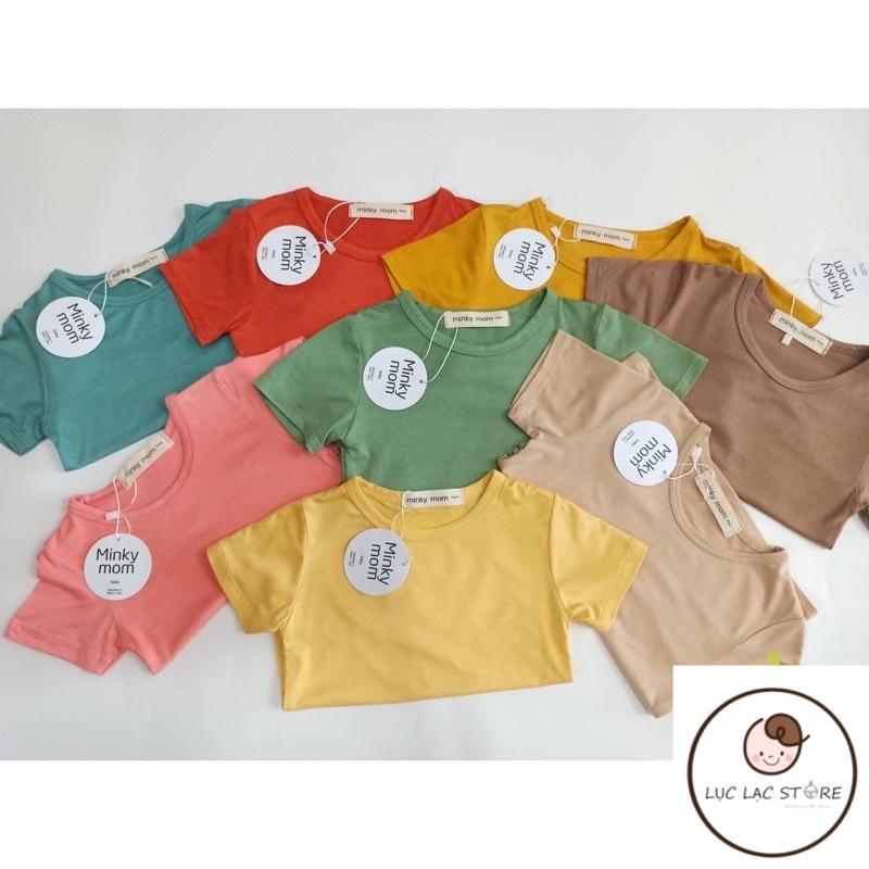 Bộ cộc tay trơn thun lạnh cho bé trai, bé gái từ 8-18kg