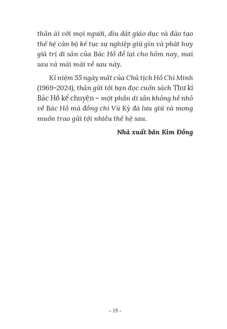 Thư Kí Bác Hồ Kể Chuyện
