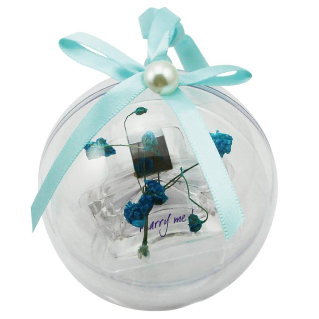3X Clear Fillable Ball Wedding Favours Candy Filler DIY Tree Hanging 5cm