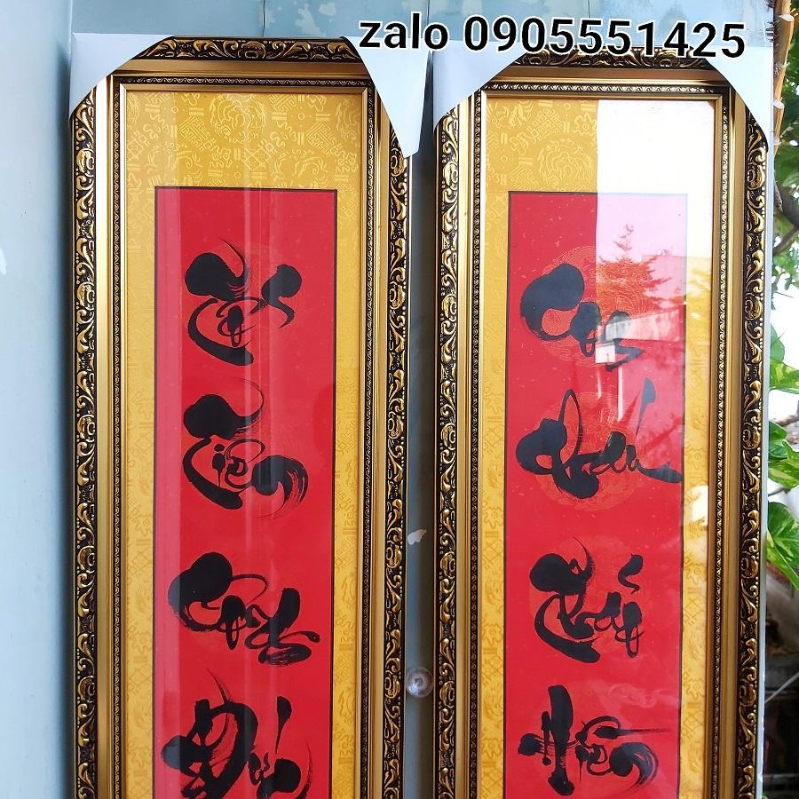 Hoành phi câu đối tổ tiên, khung kính đầy đủ. Quà tặng nhà thờ, ông bà, cha mẹ, quà tết