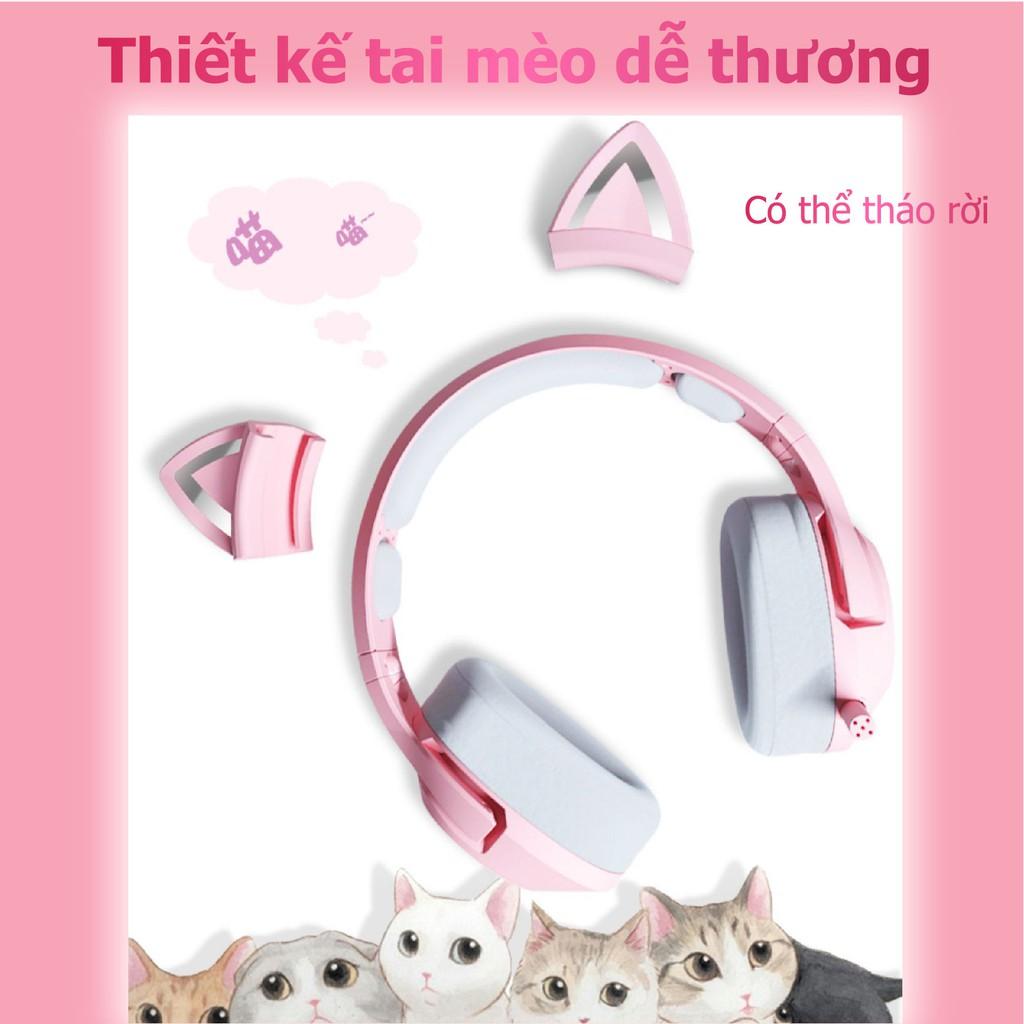 Hot Sale ONIKUMA K9 màu hồng Tai nghe chuột bàn phím Bộ đồ tai nghe mèo RGB Mic chống ồn tai nghe chụp tai chơi game