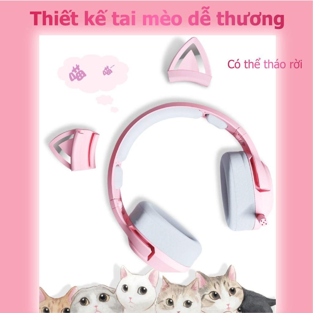 Hot Sale ONIKUMA K9 màu hồng Tai nghe chuột bàn phím Bộ đồ tai nghe mèo RGB Mic chống ồn tai nghe chụp tai chơi game [Hàng chính hãng]