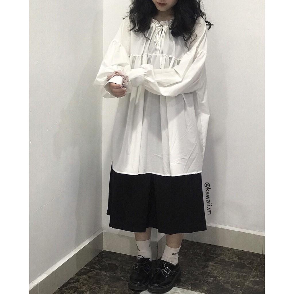 Áo MORI SHIRT dáng rộng xịn xịn như gái Nhật