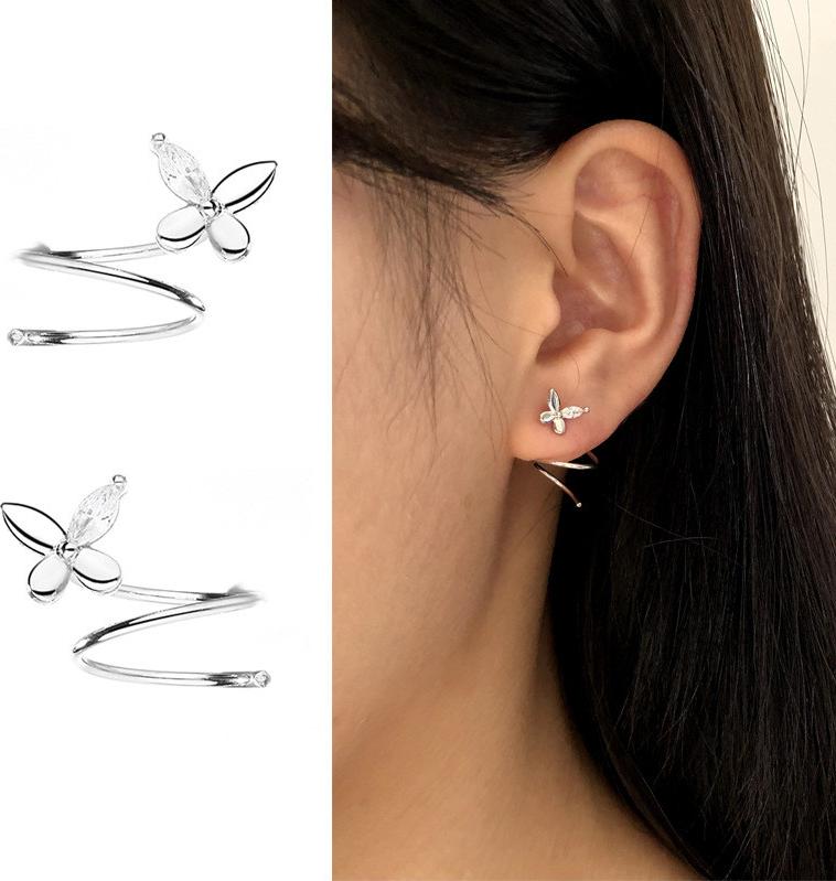 Bông tai lò xo khuyên tai lò xo cánh bướm xinh đẹp