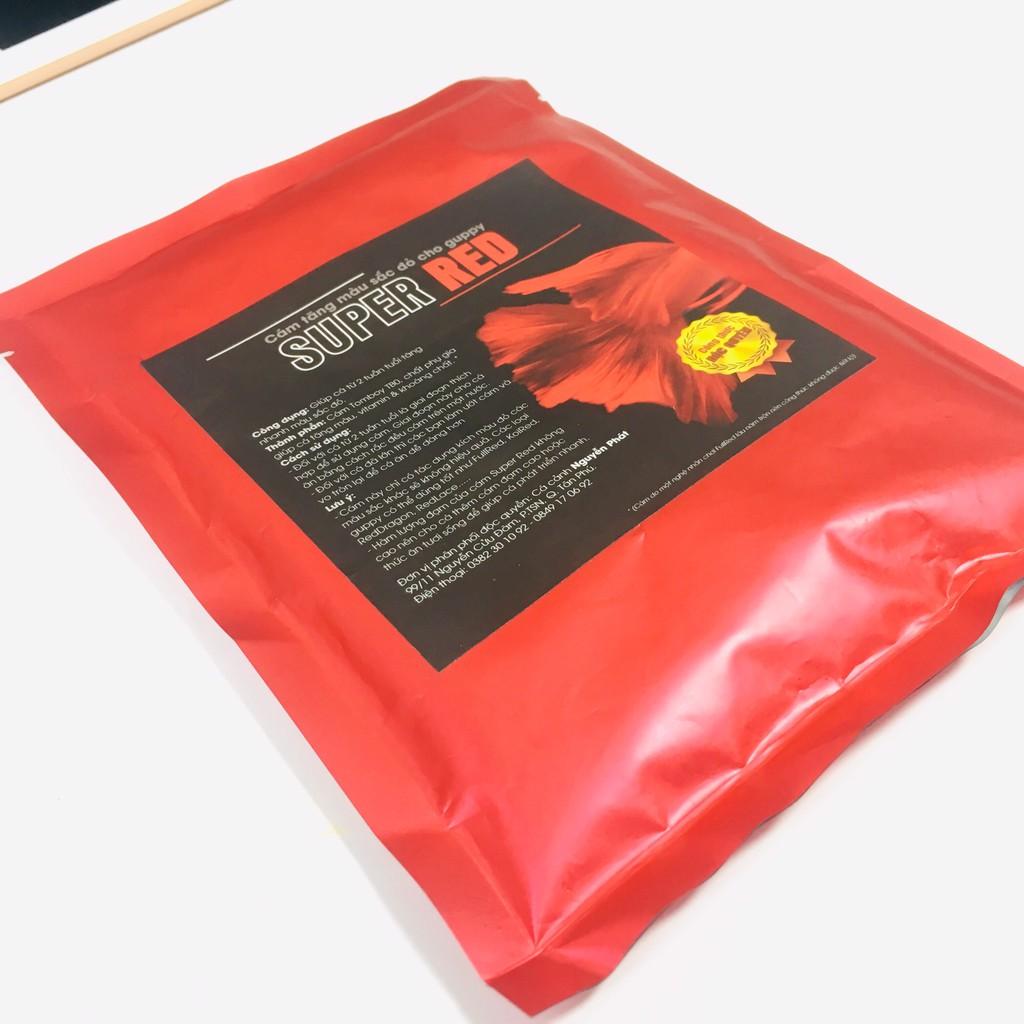 Cám kích đỏ SUPER RED dành cho cá BETTA,GUPPY gói 100g