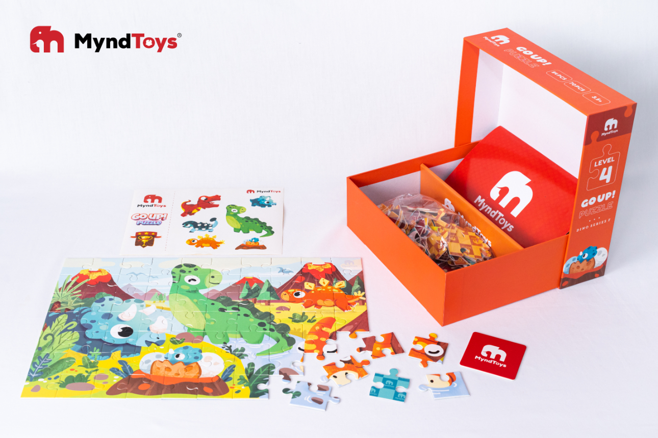 Đồ chơi xếp hình MyndToys - Go up Puzzle Level 4 - Dino Series F