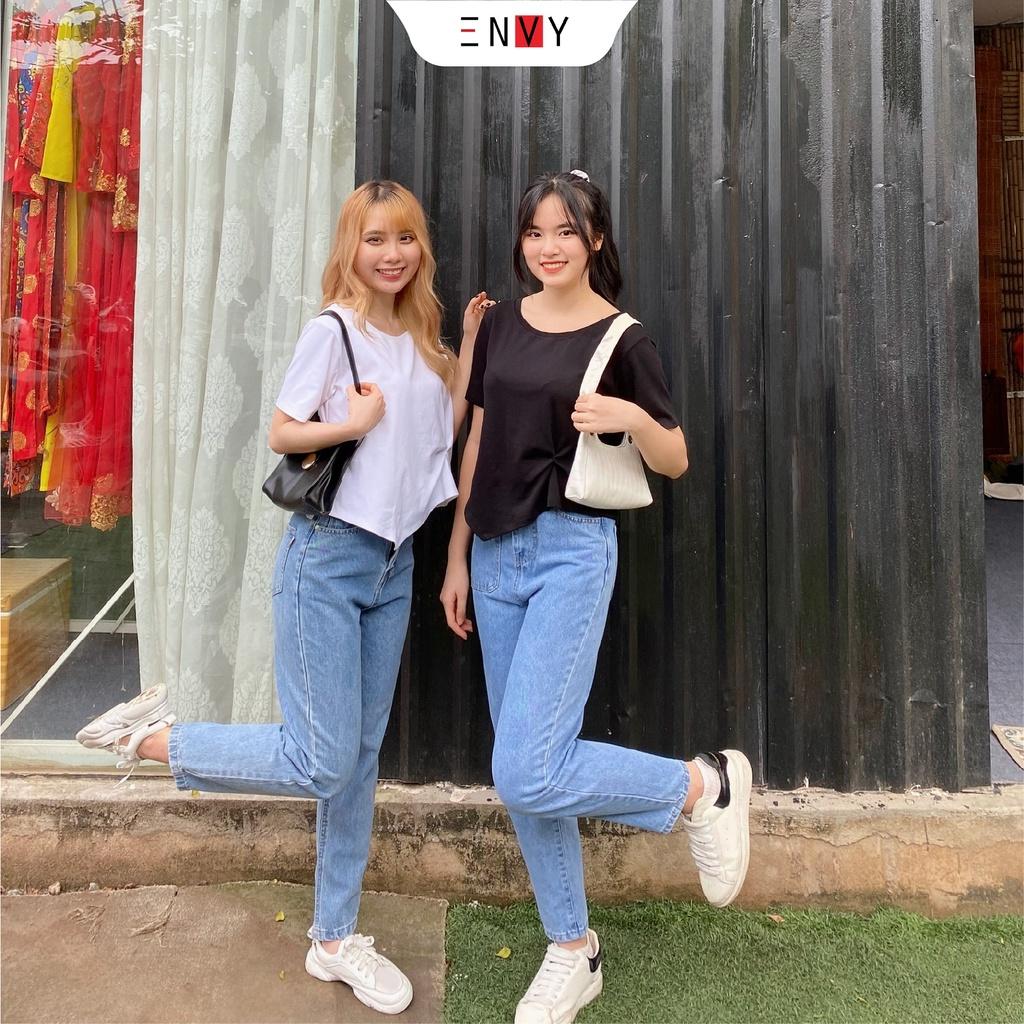 Quần jean baggy nữ ENVY J53 lưng cao tôn dáng