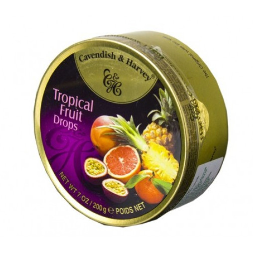 Kẹo trái cây Cavendish & Harvey vị Tropical Fruit Drops hộp 200gr