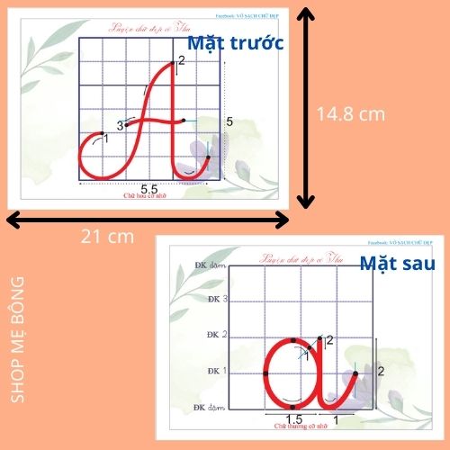 &quot;FLASHCARD THẺ IN 2 MẶT HƯỚNG DẪN CÁCH VIẾT 29 CHỮ CÁI THƯỜNG, CHỮ CÁI HOA TIẾNG VIỆT CỠ NHỠ CHO TRẺ 4-6 TUỔI