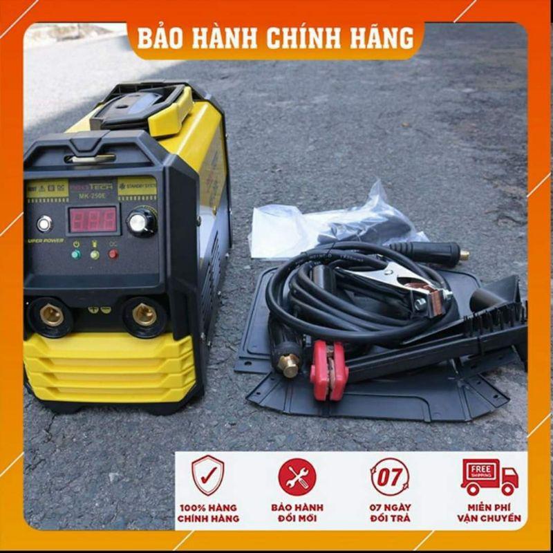 máy hàn que 250e protech xài được điện yếu có chế độ chống dính que tự động