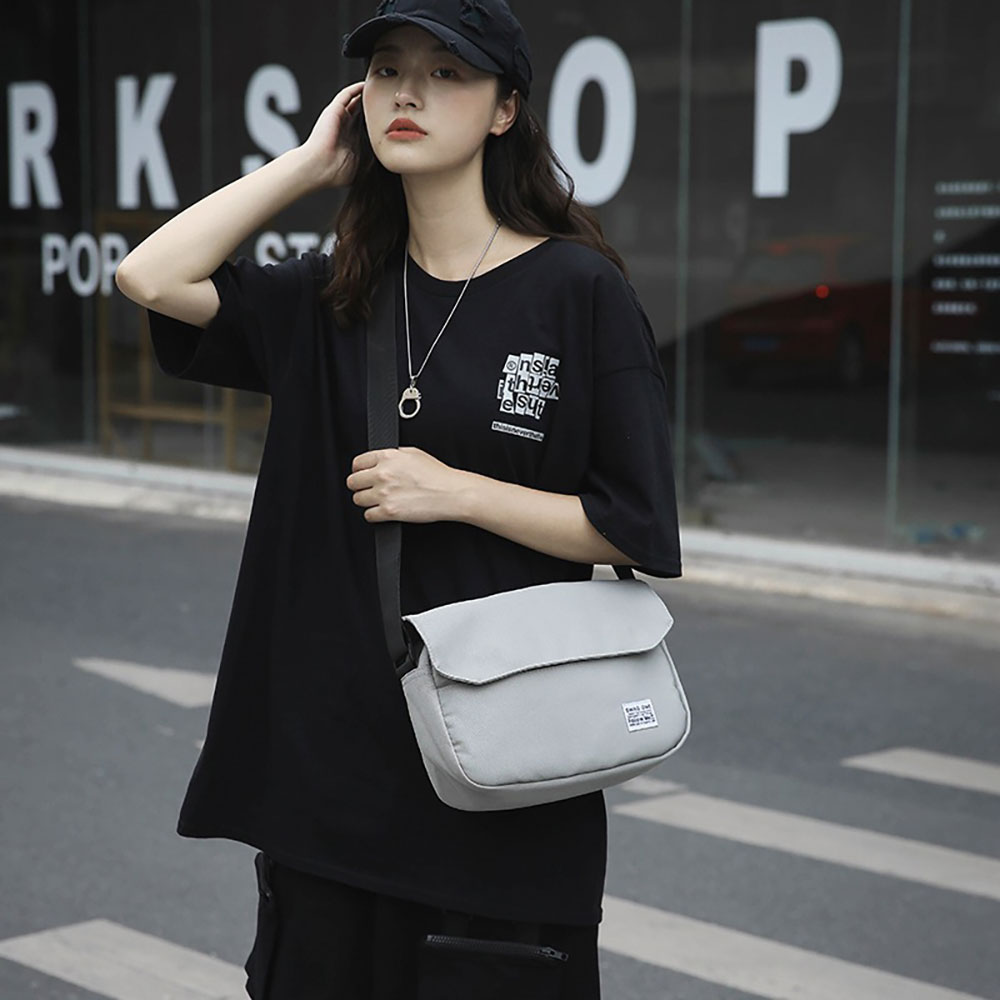 Túi đeo chéo Black Rice vải canvas bền bỉ phong cách thòi trang unisex nam nữ Hàn