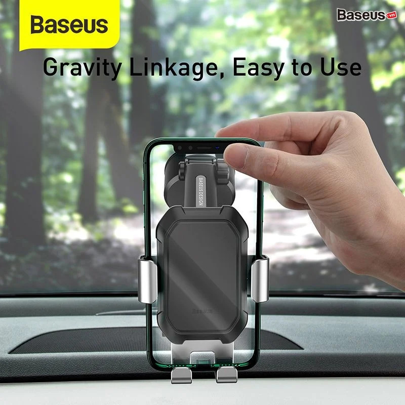 Giá đỡ điện thoại hút chân không dùng gắn kính hoặc táp lô trên xe hơi Baseus - hàng chính hãng