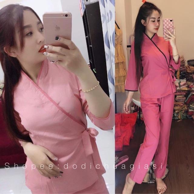 Đồ Lam Đi Chùa # Nhật Nơ Vải Mát Không Thêu # Đồ Bộ Nữ # Quần Áo Nữ