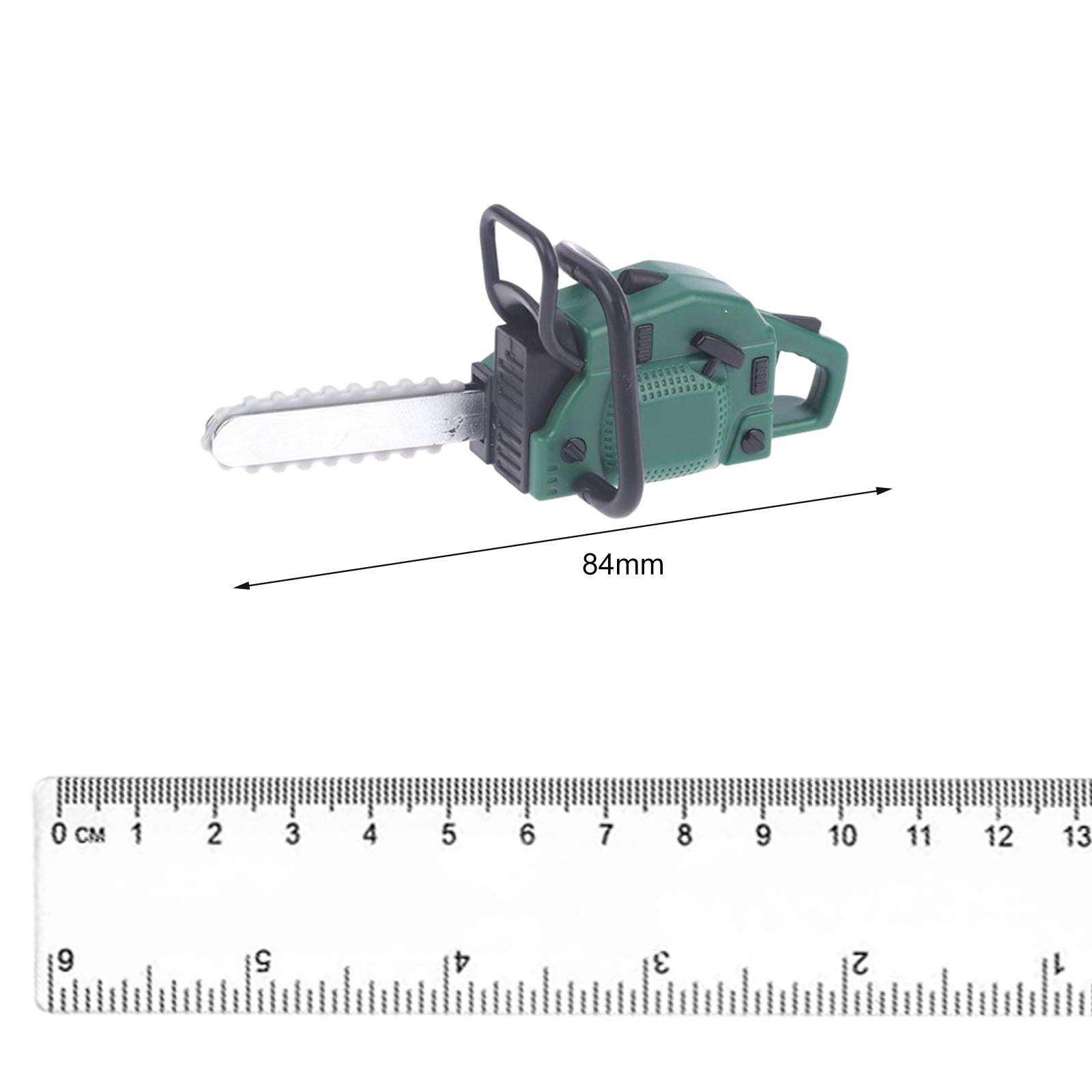 3x Modern 1/6 1/12 PVC Mini Repair Tool Saw and Lawn Mower Garden Supplies Decor