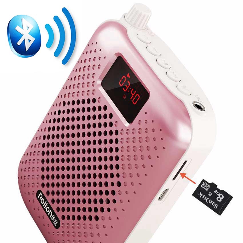 Máy trợ giảng không dây CV Rolton K500 Có Bluetooth, thời gian sử dụng lên đến 12 giờ, chơi nhạc qua Thẻ nhớ TF (Không quá 32 GB), ghi âm bằng 1 nút bấm - Hàng chính hãng