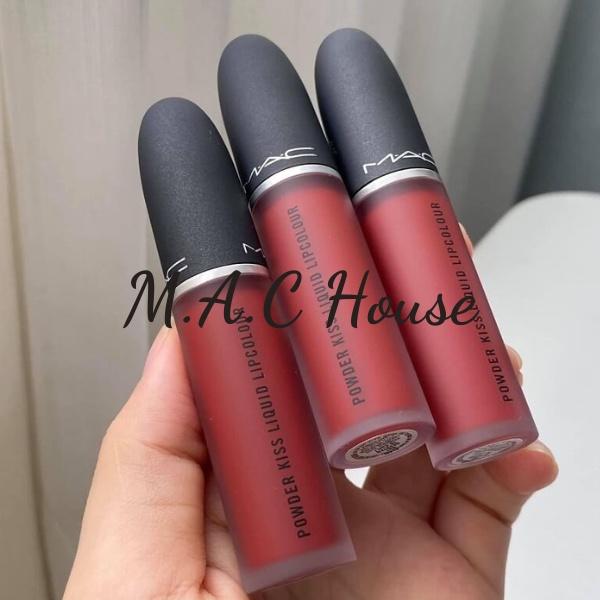 Son Kem MAC 991 Powder Kiss Liquid Lipcolour – Devoted To Chili (Đỏ Gạch)