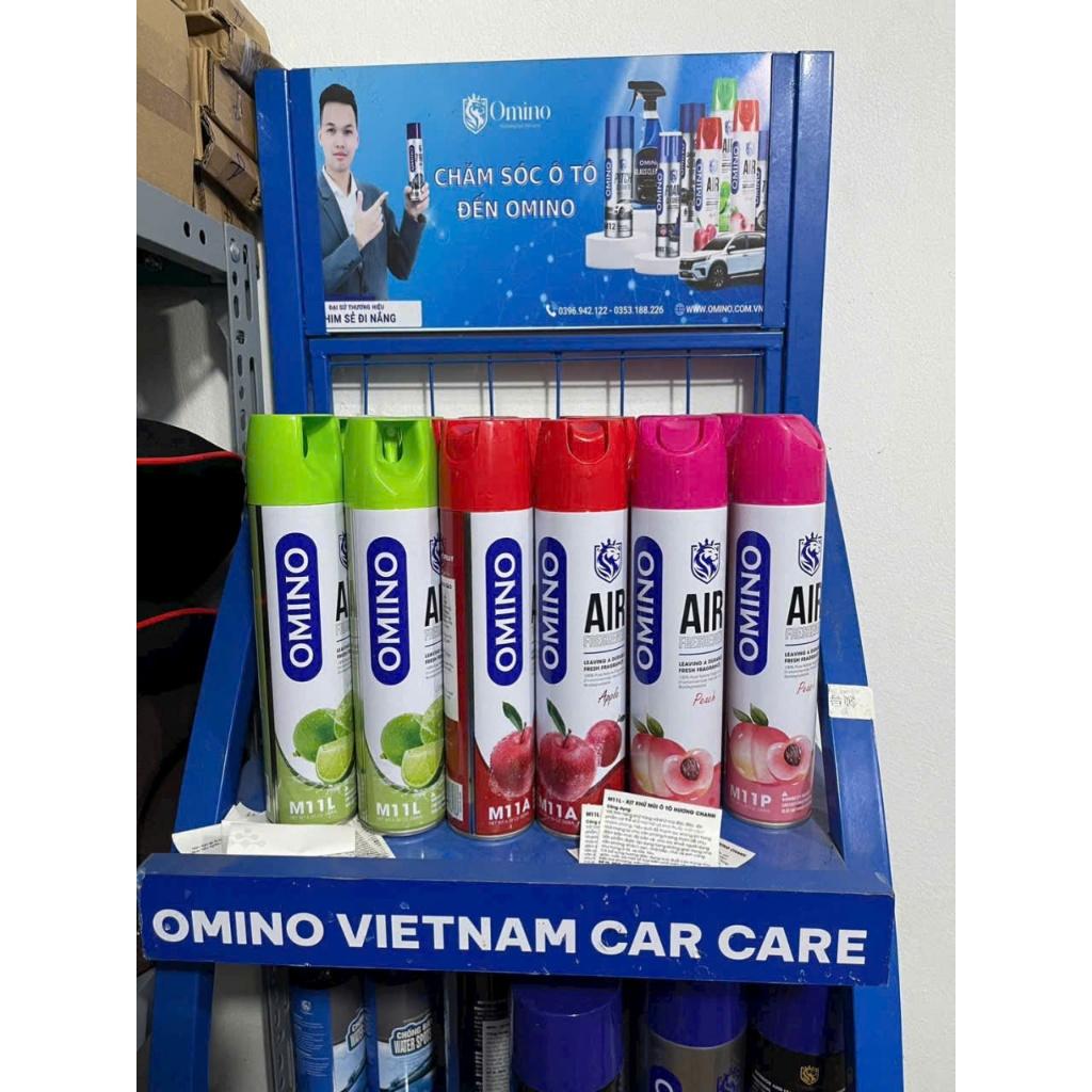 Bình Xịt Thơm Khử Mùi Nội Thất Ô Tô Hương hoa quả 330ml- Đủ 3 Mùi Hương Táo, Đào, Chanh