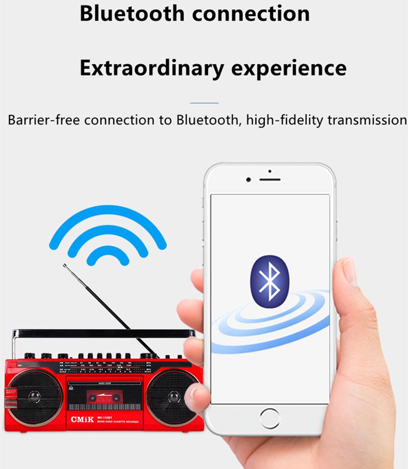 CMIK MK-132 RETRO BEMAD RADIO 5.0 Bluetooth Play Color: 28W With bluetooth