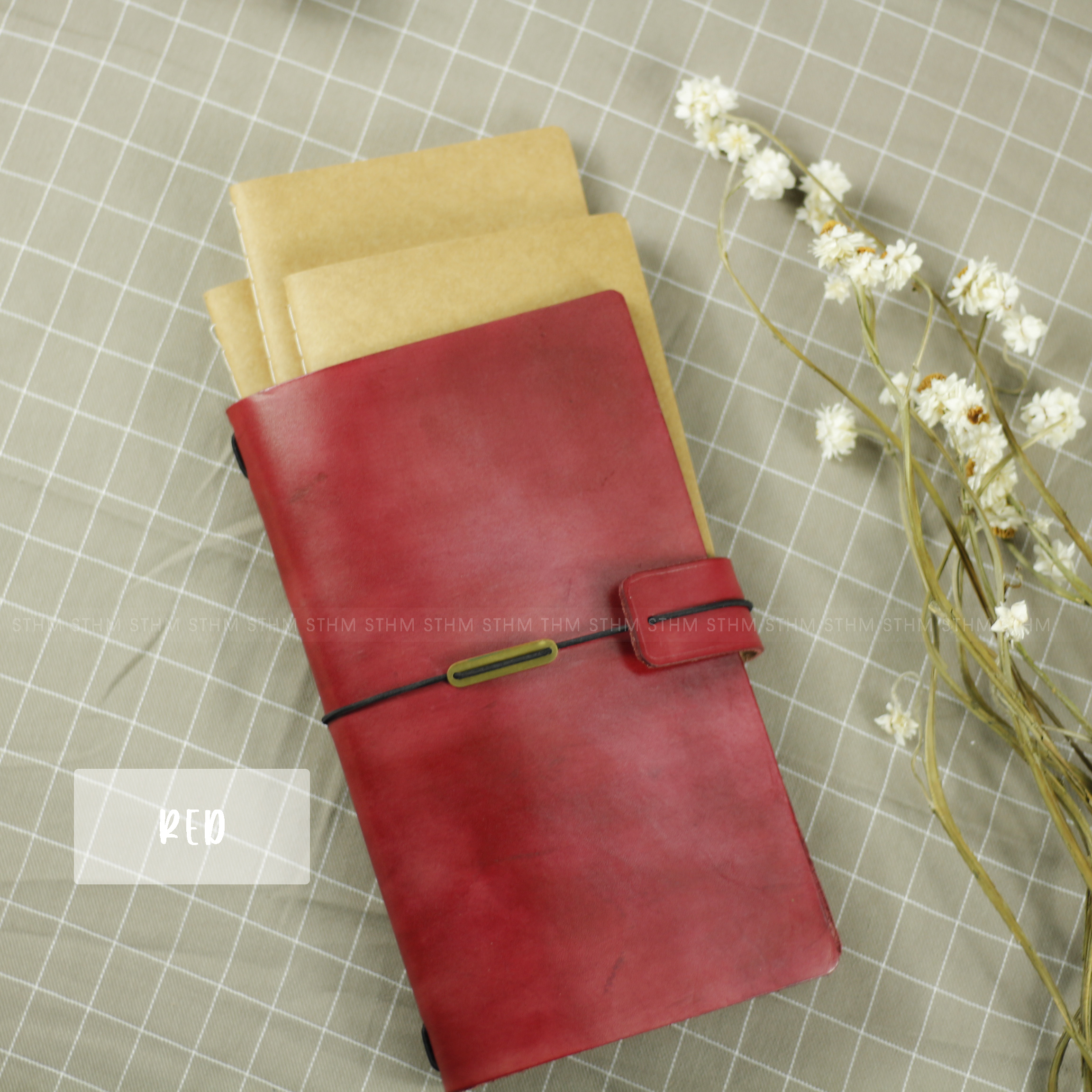 [STHM stationery] - Traveller notebook - Kèm 3 lõi sổ - Sổ bìa da thật