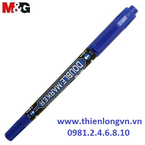 Bút dạ kính 2 đầu M&amp;G - APM21372 mực xanh