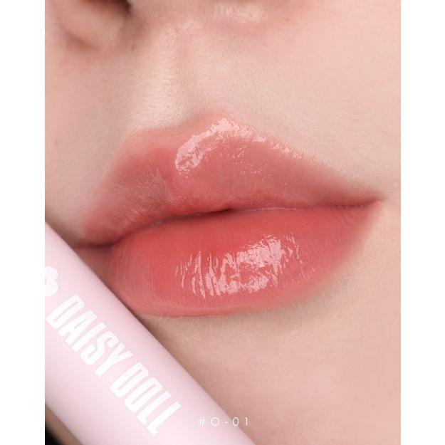 Son Tint Dạng Kem Bóng Daisy Doll By Mary Quant Nhật Bản Cho Đôi Môi Mọng Nước, Căng Mướt O-01 Peach Coral 5g