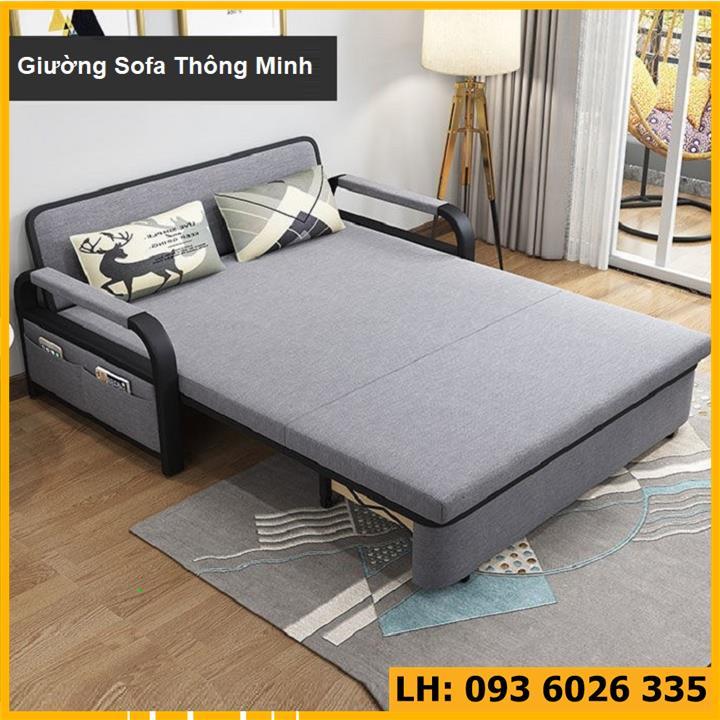 Sofa giường thông minh, giường gấp gọn thành ghế sofa tiện dụng kích thước 1m28x1m9