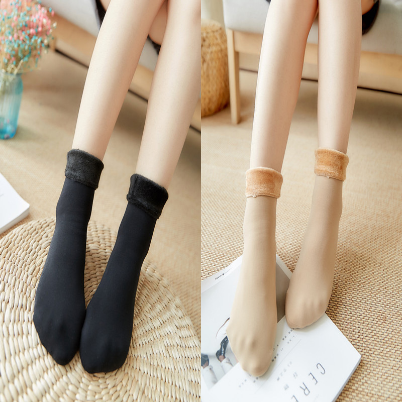 ComBo 2 Đôi Tất Nữ Lót Lông Tuyết Siêu Ấm Áp