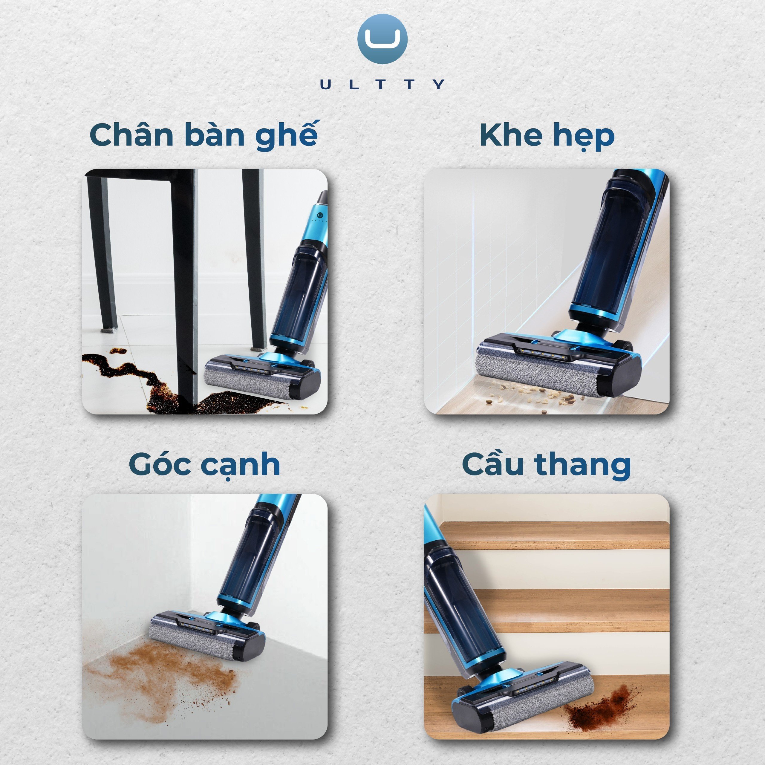 Máy Lau Nhà Hút Bụi Thông Minh U Ultty SCW18 Hàng chính hãng với nhiều tính năng vượt bậc